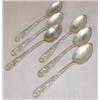 Image 1 : 6 Steiff Sterling rose pattern salt spoons.