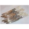 Image 1 : 7 Bridgeport mother of pearl handled silver knives