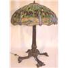 Image 1 : Contemporary Tiffany style lamp with tree base