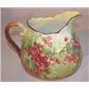 Image 1 : Irish Belleek style pitcher with hand painted grape decoration