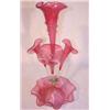 Image 1 : Cranberry Epergne with applied glass decoration
