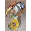 Image 1 : Figural pottery statue of bird & flower