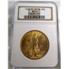Image 1 : 1908 NM MS 63 NGC $ 20 Gold Saint