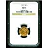 Image 1 : 1907 AU 53 $ 2.5 Gold Liberty NGC Slab