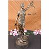Image 1 : 18" Tall Bronze Blind Justice Law Marble base Statue