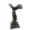 Image 8 : Fine French 19C Grand Tour Bronze Goddess Of Victory Nike On Marble Base