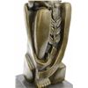 Image 2 : Abstract Woman bronze sculpture on marble base