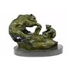 Image 1 : Mother Bear and Cub Bronze Sculpture on marble base Figure