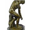 Image 2 : Bronze Sculpture Of Discus Thrower Discobolos Myron Figurine on marble base