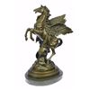 Image 8 : Peruses and Pegasus Greek Mythology Hero Bronze Statue on marble base Sculpture