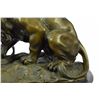 Image 2 : Snake And Lion Bronze Sculpture on marble base Statue