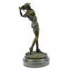 Image 8 : Female Golfer Tournament Golfing Trophy Bronze Sculpture on marble base