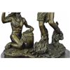 Image 2 : "Ceremonial Drummer" Native American Indian Bronze Statue on marble base