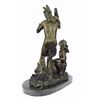 Image 8 : "Ceremonial Drummer" Native American Indian Bronze Statue on marble base