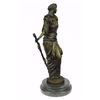 Image 5 : Persian Princess With Sword Bronze Sculpture on Marble Base Figurine