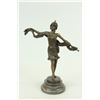 Image 1 : Mirval Signed Bronze Statue Art Deco Dancer Sculpture onmarble base Figurine