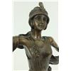 Image 2 : Mirval Signed Bronze Statue Art Deco Dancer Sculpture onmarble base Figurine