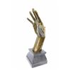 Image 8 : Original Abstract Hand With Face Bronze Statue