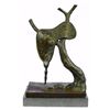 Image 1 : Abstract Modern Art Melting Clock Bronze Sculpture on marble base