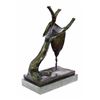 Image 8 : Abstract Modern Art Melting Clock Bronze Sculpture on marble base