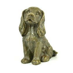 Vienna Bronze Miniature Cocker Spaniel Dog Animal edition Pet Trainer Bronze Sculpture