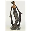 Image 1 : 12 LBS Very Pretty Female Bronze Classical Portrait Sculpture (18"X9")