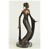 Image 4 : 12 LBS Very Pretty Female Bronze Classical Portrait Sculpture (18"X9")