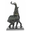 Image 1 : 15 LBS Bronze Sculpture Asian Elephant Japanese Figure (17"X10")