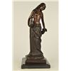 Image 9 : 13 LBS Topless Woman With Two Jugs Bronze Sculpture (16"X7")