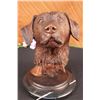 Image 2 : 19 LBS Adorable Labrador Retriever Bust Bronze Sculpture (12"X11")