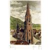 Image 2 : Fabulous, Rare Hand Colored Etching of  Swiss Freiburg Munster