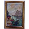 Image 1 : Enchanting Large Oil on Canvas, Signed View of Venice