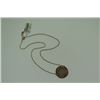Image 2 : Garnet beads around the coin with chain Necklace