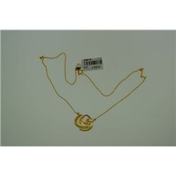 18K gold freedom with chain handmade Necklace