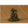 Image 8 : Bronze Sculpture Laughing Mother Elephant With Cub Bronze Sculpture(8"X6")