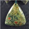 Image 2 : Natural Multi-Color Rhyolite Diamond Polished Necklace