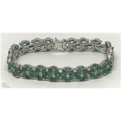 #1-STERLING SILVER EMERALD BRACELET