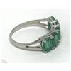 Image 2 : #4-10K GOLD EMERALD RING