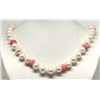 Image 1 : #6-STERLING SILVER FW PEARL & CORAL NECKLACE