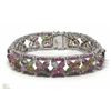 Image 1 : #12-STERLING SILVER GEMSTONE BRACELET