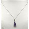 Image 1 : #13-14K GOLD AMETHYST & SAPPHIRE NECKLACE
