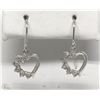 Image 1 : #15-STERLING SILVER DIAMOND EARRINGS
