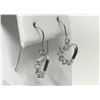 Image 2 : #15-STERLING SILVER DIAMOND EARRINGS