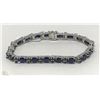 Image 1 : #21-STERLING SILVER SAPPHIRE BRACELET