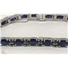 Image 2 : #21-STERLING SILVER SAPPHIRE BRACELET