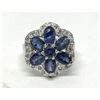 Image 1 : #24-STERLING SILVER SAPPHIRE RING