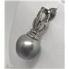 Image 2 : #25-18K GOLD SOUTH SEA PEARL &DIAMOND PENDANT