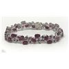 Image 1 : #26-STERLING SILVER RUBY(18.0CT) BRACELET