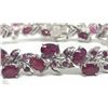Image 2 : #26-STERLING SILVER RUBY(18.0CT) BRACELET