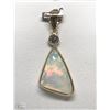 Image 1 : #28-14K GOLD OPAL & DIAMOND(0.12CT) PENDANT